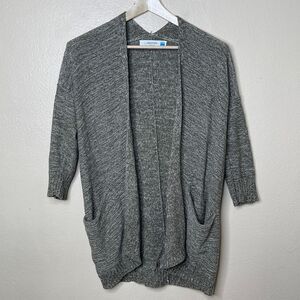 Sparrow Anthropologie Sweater Womens M Open Front Cardigan 3/4 Sleeve Pockets